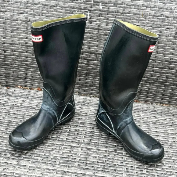 Hunter Huntress Gloss New Wide Women’s Boots Size US‎ M6 F7 - Picture 4 of 9